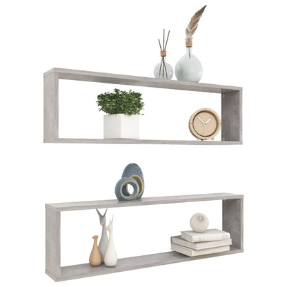 Wandschappen Kubus Spaanplaat Betongrijs 2 100 x 15 x 30 cm