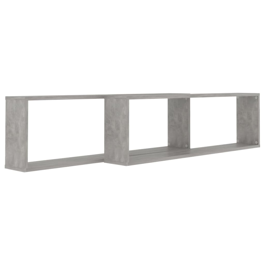 Wandschappen Kubus Spaanplaat Betongrijs 2 100 x 15 x 30 cm