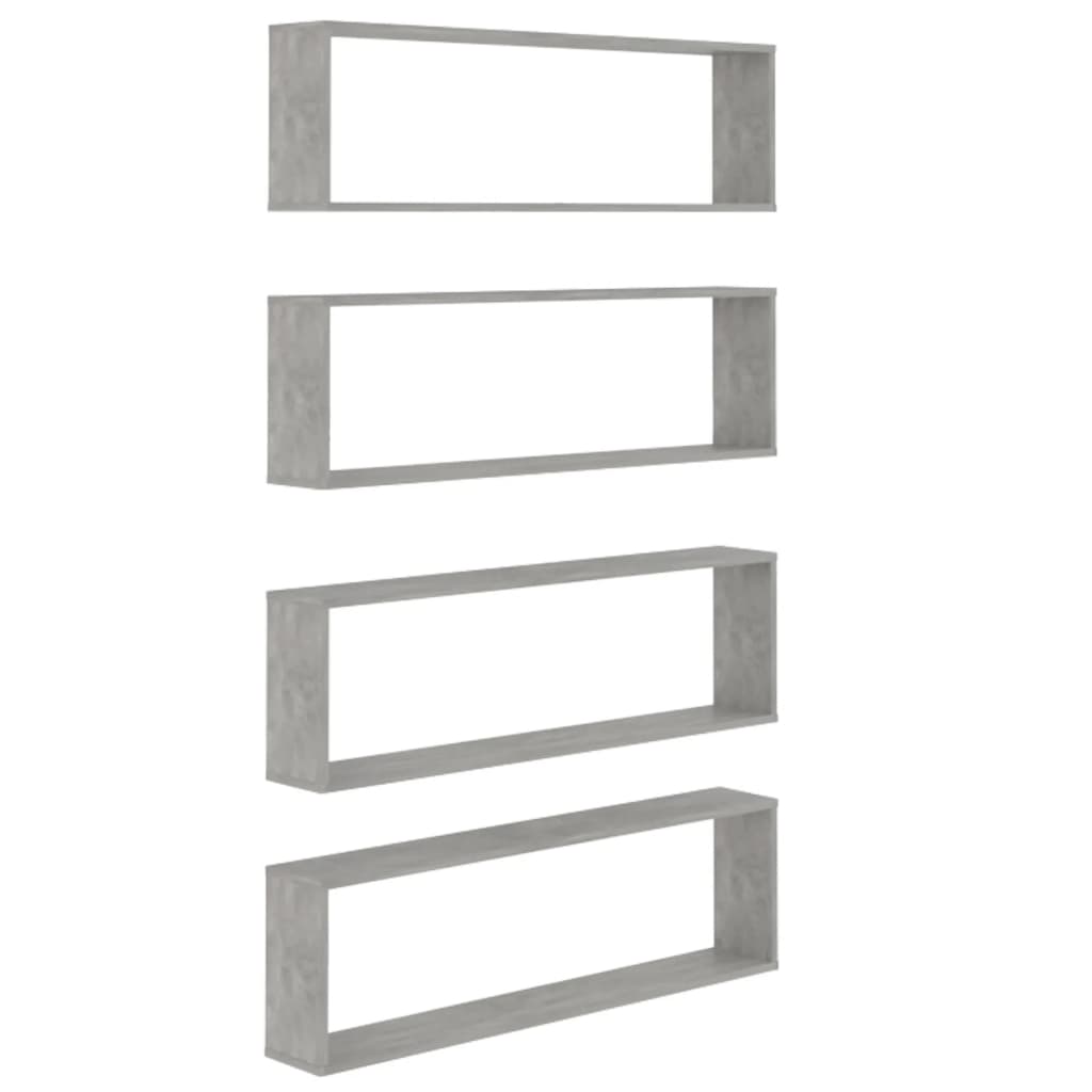 Wandschappen Kubus Spaanplaat Betongrijs 4 100 x 15 x 30 cm