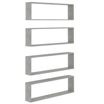 Wandschappen Kubus Spaanplaat Betongrijs 4 100 x 15 x 30 cm