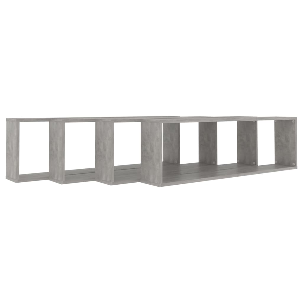 Wandschappen Kubus Spaanplaat Betongrijs 4 100 x 15 x 30 cm