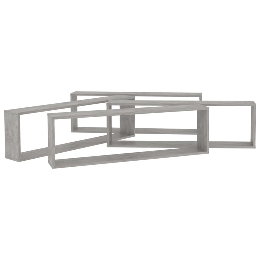 Wandschappen Kubus Spaanplaat Betongrijs 4 100 x 15 x 30 cm