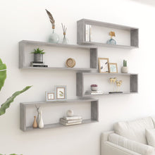 Wandschappen Kubus Spaanplaat Betongrijs 4 100 x 15 x 30 cm
