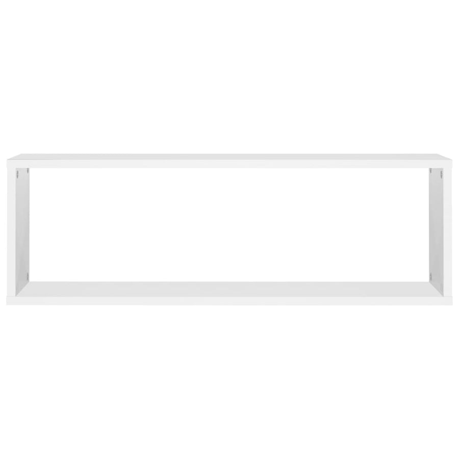 Wandschappen Kubus 80X15X6,5 Cm Spaanplaat Wit 2 80 x 15 x 26.5 cm