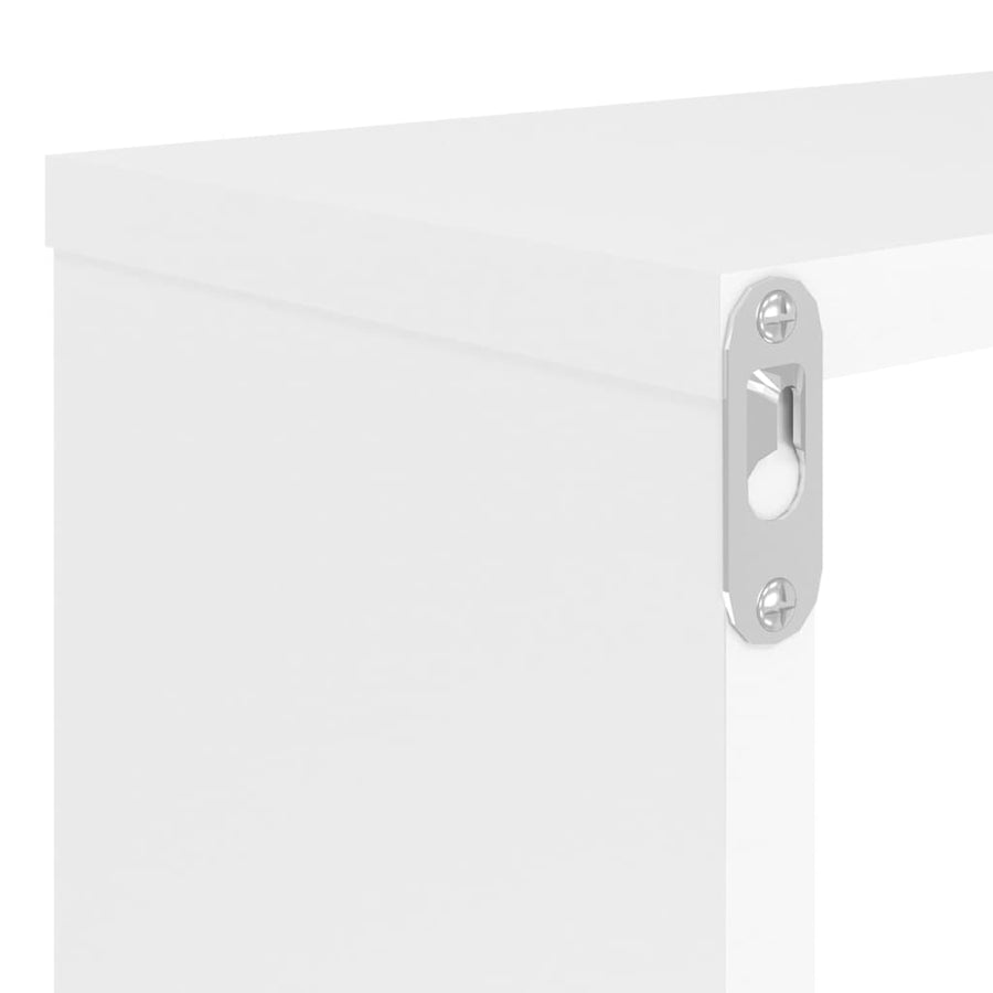 Wandschappen Kubus 80X15X6,5 Cm Spaanplaat Wit 2 80 x 15 x 26.5 cm