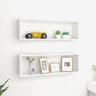 Wandplanken kubus 2 st 80x15x26,5 cm spaanplaat wit