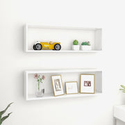 Wandplanken kubus 2 st 80x15x26,5 cm spaanplaat wit