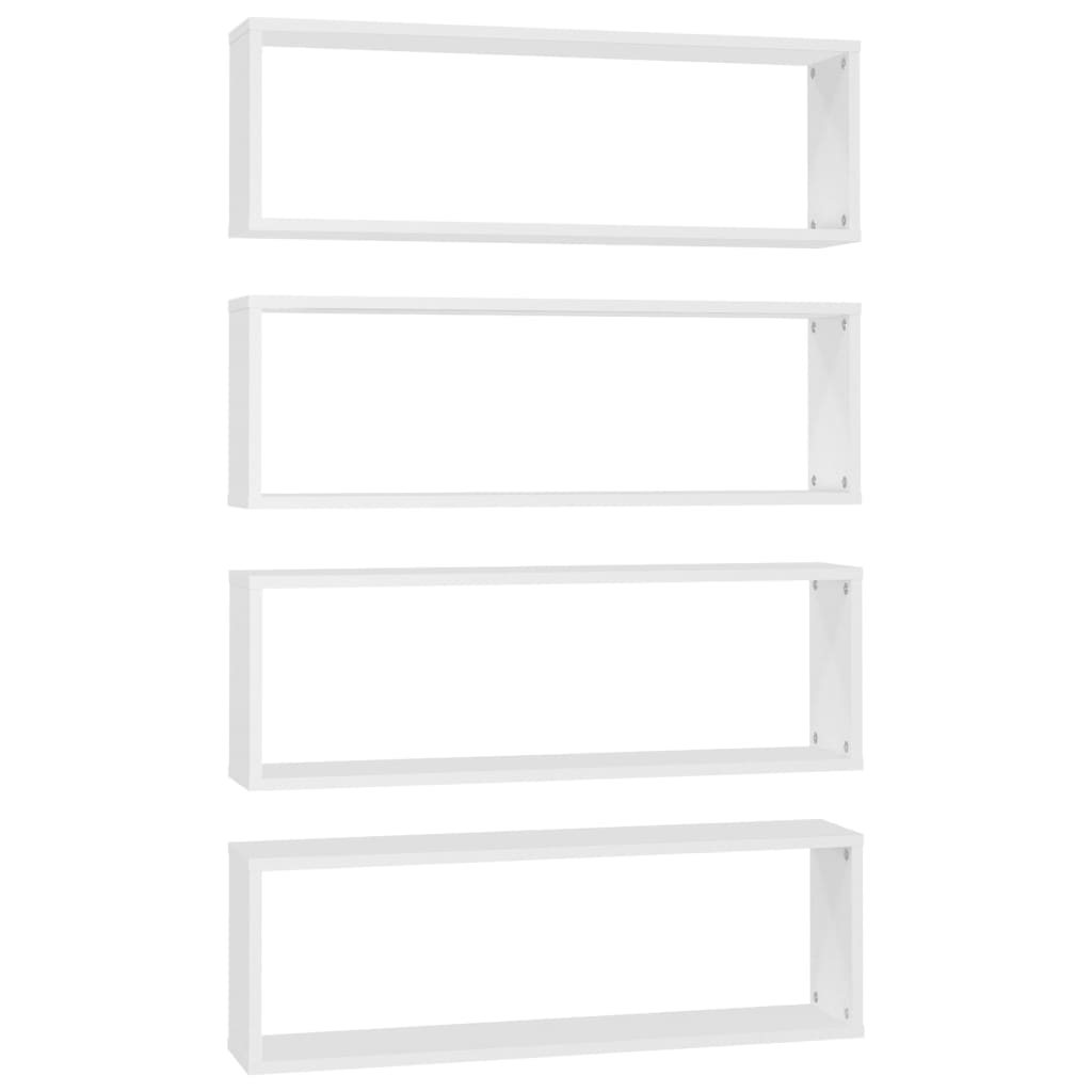 Wandschappen Kubus 80X15X26,5 Cm Spaanplaat Wit 4 80 x 15 x 26.5 cm