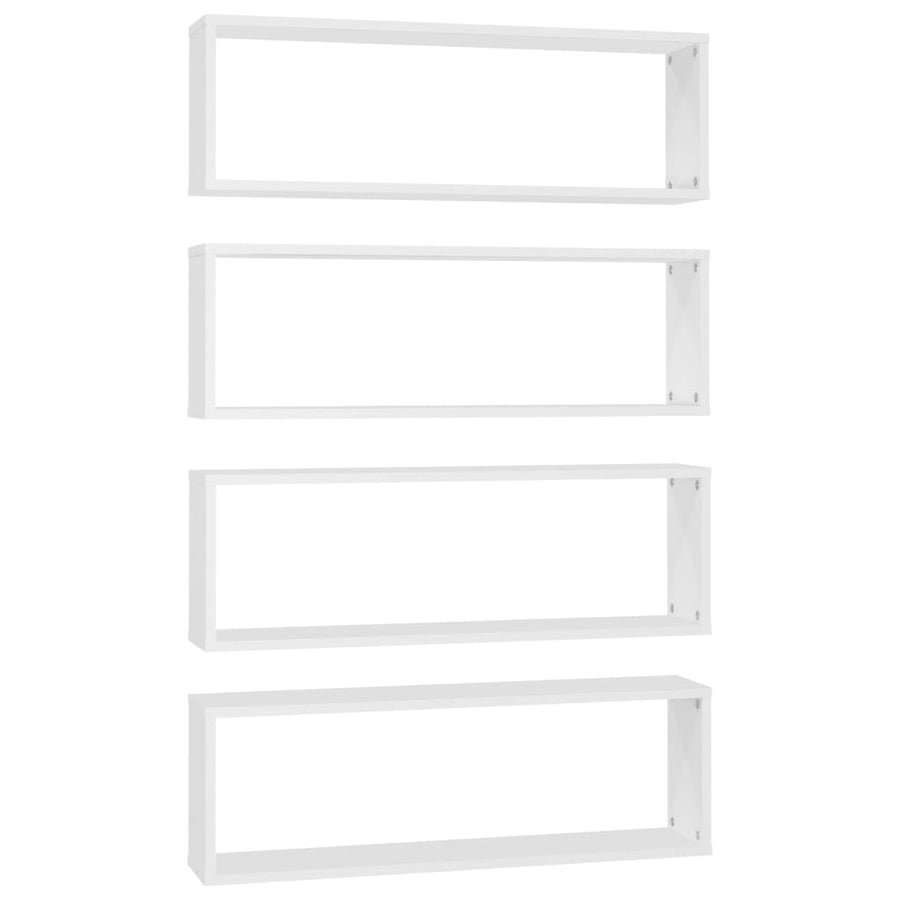 Wandschappen Kubus 80X15X26,5 Cm Spaanplaat Wit 4 80 x 15 x 26.5 cm