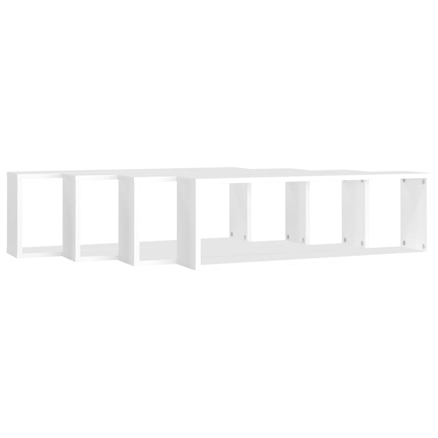Wandschappen Kubus 80X15X26,5 Cm Spaanplaat Wit 4 80 x 15 x 26.5 cm