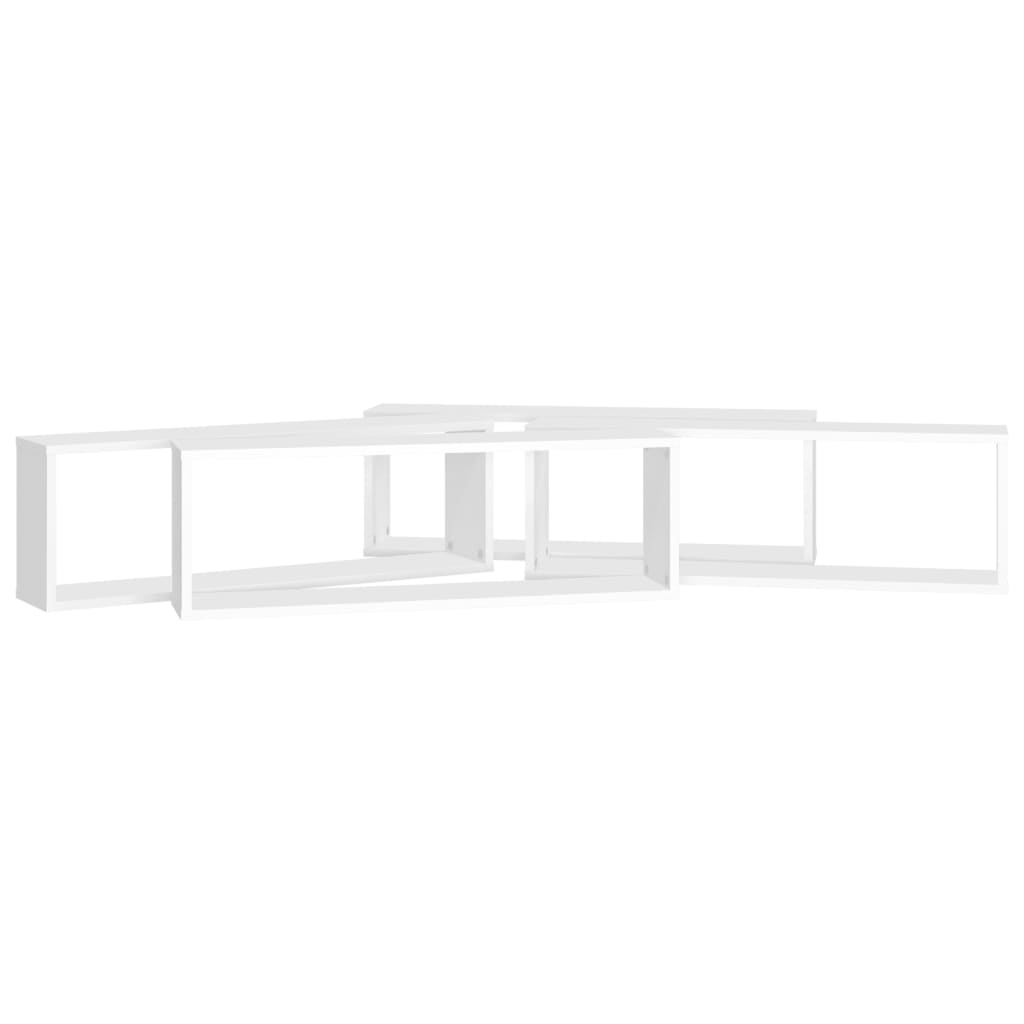 Wandschappen Kubus 80X15X26,5 Cm Spaanplaat Wit 4 80 x 15 x 26.5 cm