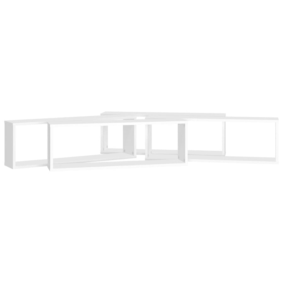 Wandschappen Kubus 80X15X26,5 Cm Spaanplaat Wit 4 80 x 15 x 26.5 cm
