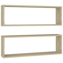 Wandschappen Kubus 80X15X6,5 Cm Spaanplaat Sonoma Eiken 2 80 x 15 x 26.5 cm