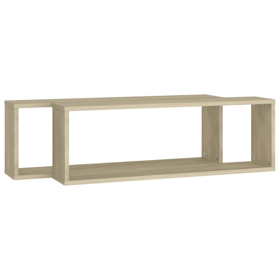 Wandschappen Kubus 80X15X6,5 Cm Spaanplaat Sonoma Eiken 2 80 x 15 x 26.5 cm