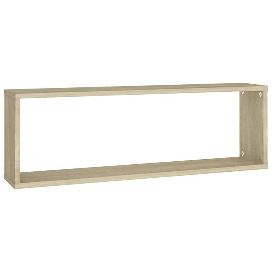 Wandschappen Kubus 80X15X6,5 Cm Spaanplaat Sonoma Eiken 2 80 x 15 x 26.5 cm