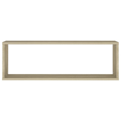 Wandschappen Kubus 80X15X6,5 Cm Spaanplaat Sonoma Eiken 2 80 x 15 x 26.5 cm