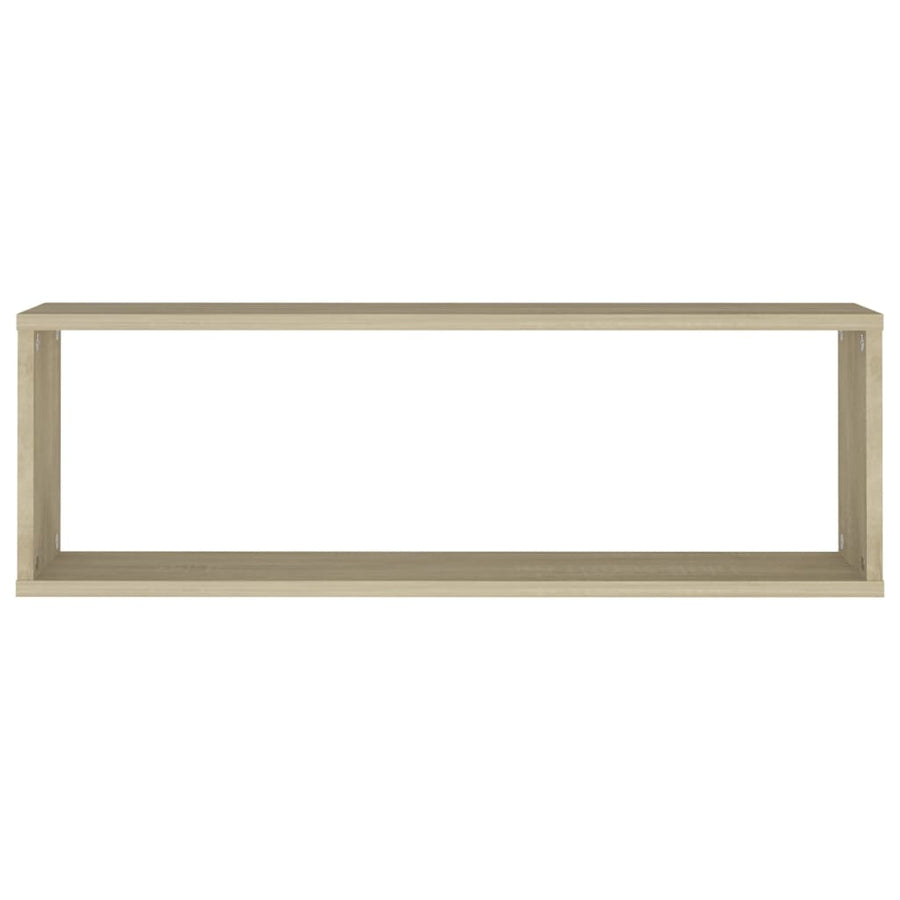 Wandschappen Kubus 80X15X6,5 Cm Spaanplaat Sonoma Eiken 2 80 x 15 x 26.5 cm