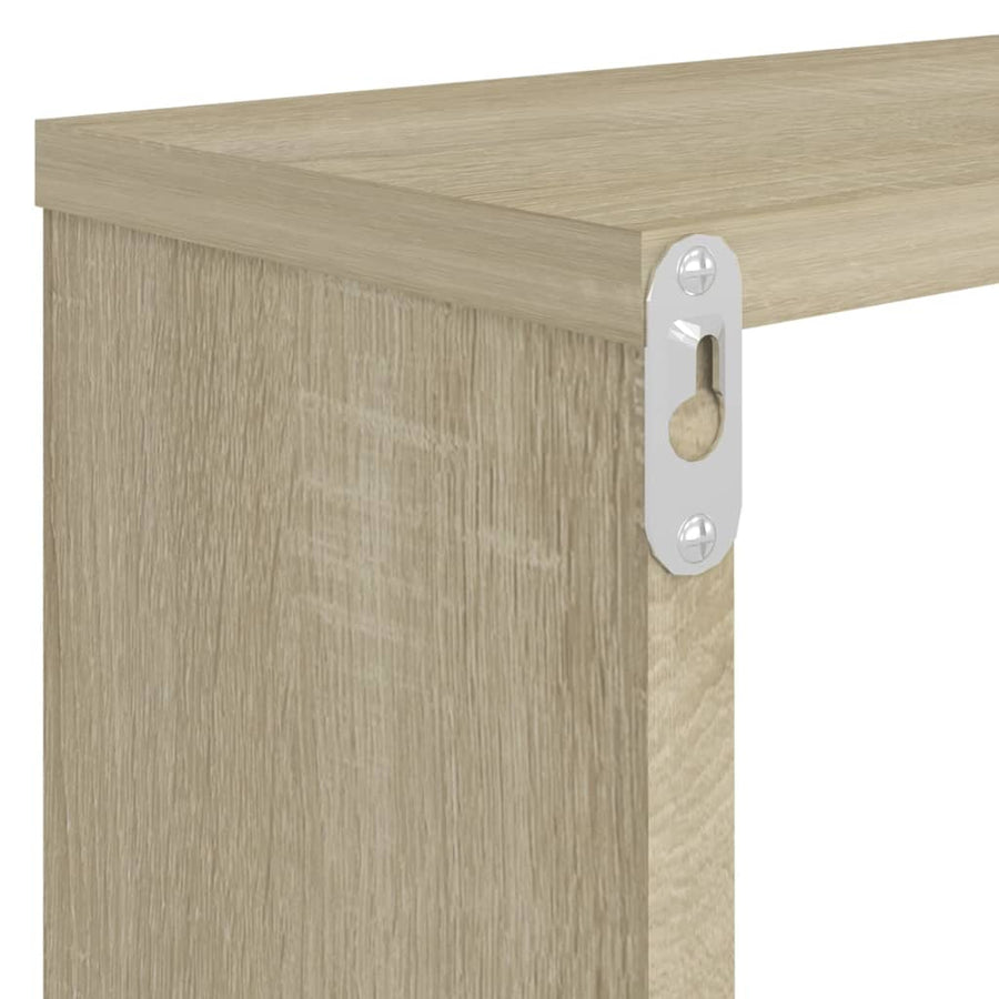 Wandschappen Kubus 80X15X6,5 Cm Spaanplaat Sonoma Eiken 2 80 x 15 x 26.5 cm
