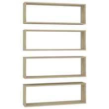 Wandschappen Kubus 80X15X26,5 Cm Spaanplaat Sonoma Eiken 4 80 x 15 x 26.5 cm