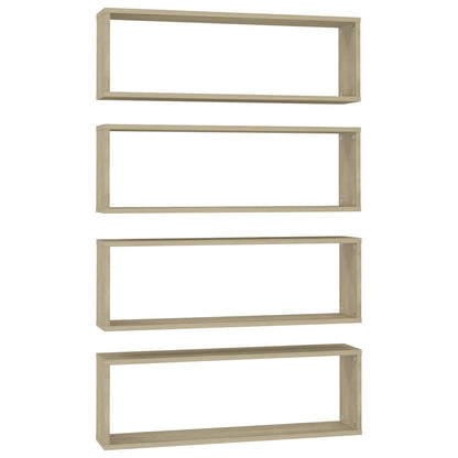 Wandschappen Kubus 80X15X26,5 Cm Spaanplaat Sonoma Eiken 4 80 x 15 x 26.5 cm
