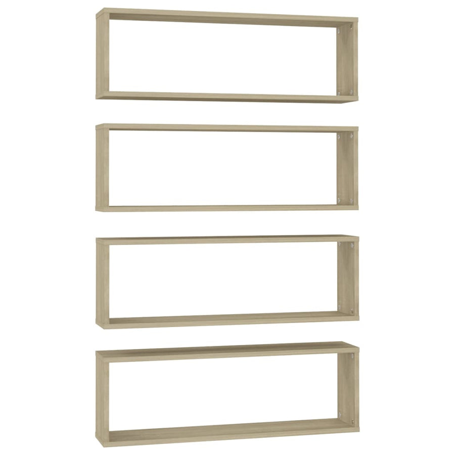 Wandschappen Kubus 80X15X26,5 Cm Spaanplaat Sonoma Eiken 4 80 x 15 x 26.5 cm