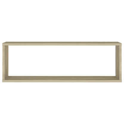 Wandschappen Kubus 80X15X26,5 Cm Spaanplaat Sonoma Eiken 4 80 x 15 x 26.5 cm