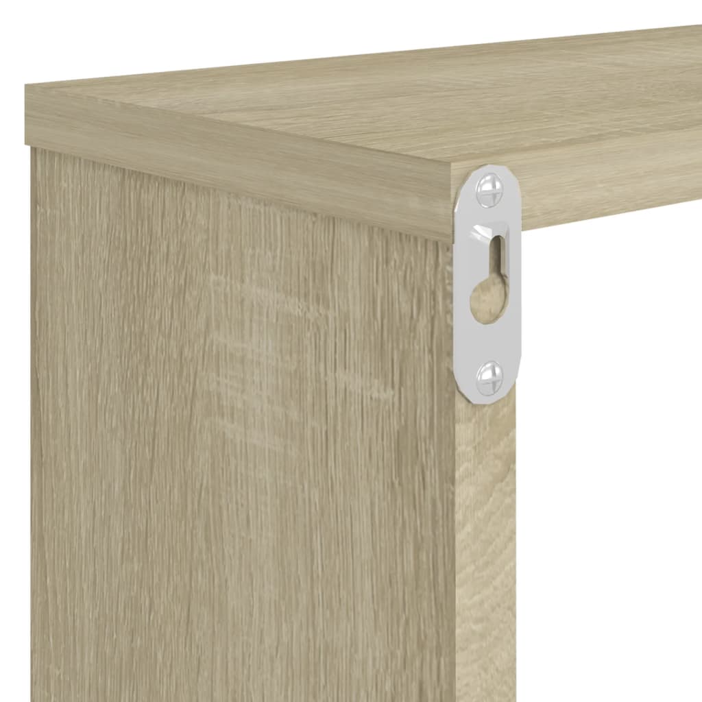 Wandschappen Kubus 80X15X26,5 Cm Spaanplaat Sonoma Eiken 4 80 x 15 x 26.5 cm