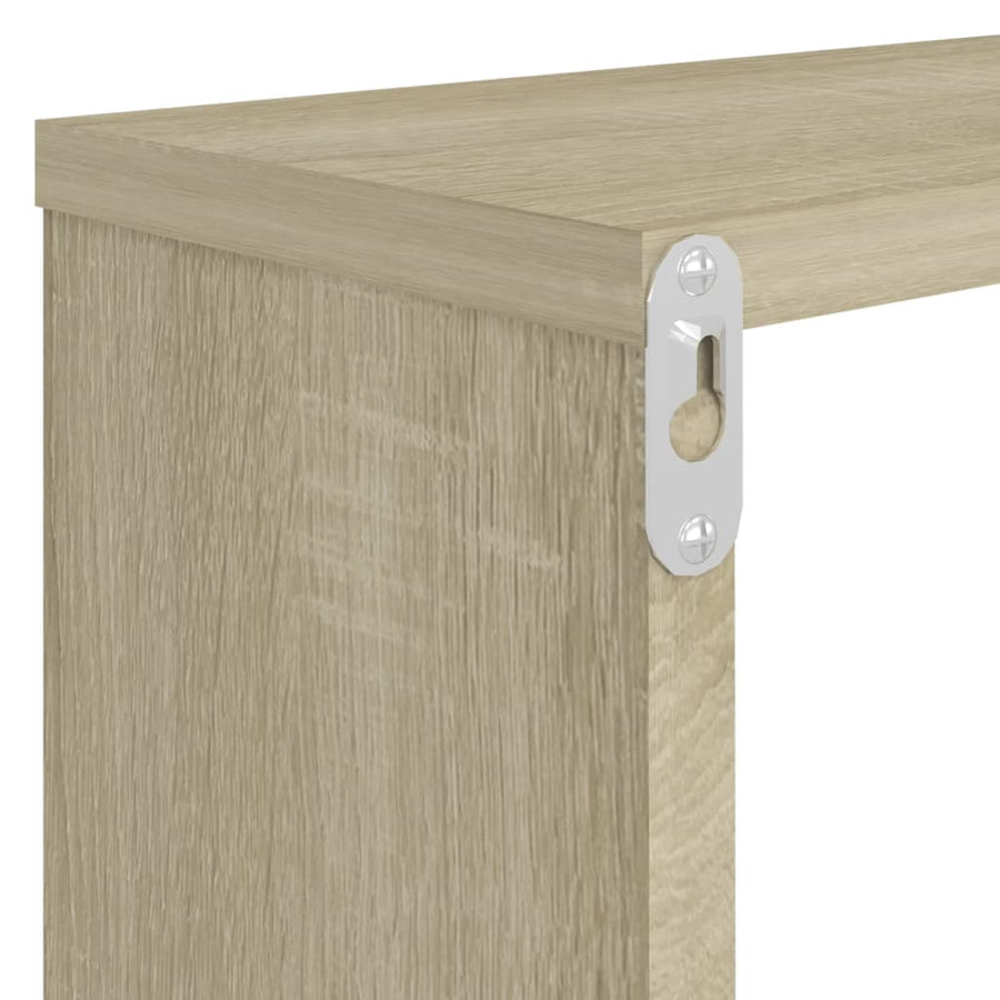 Wandschappen Kubus 80X15X26,5 Cm Spaanplaat Sonoma Eiken 4 80 x 15 x 26.5 cm