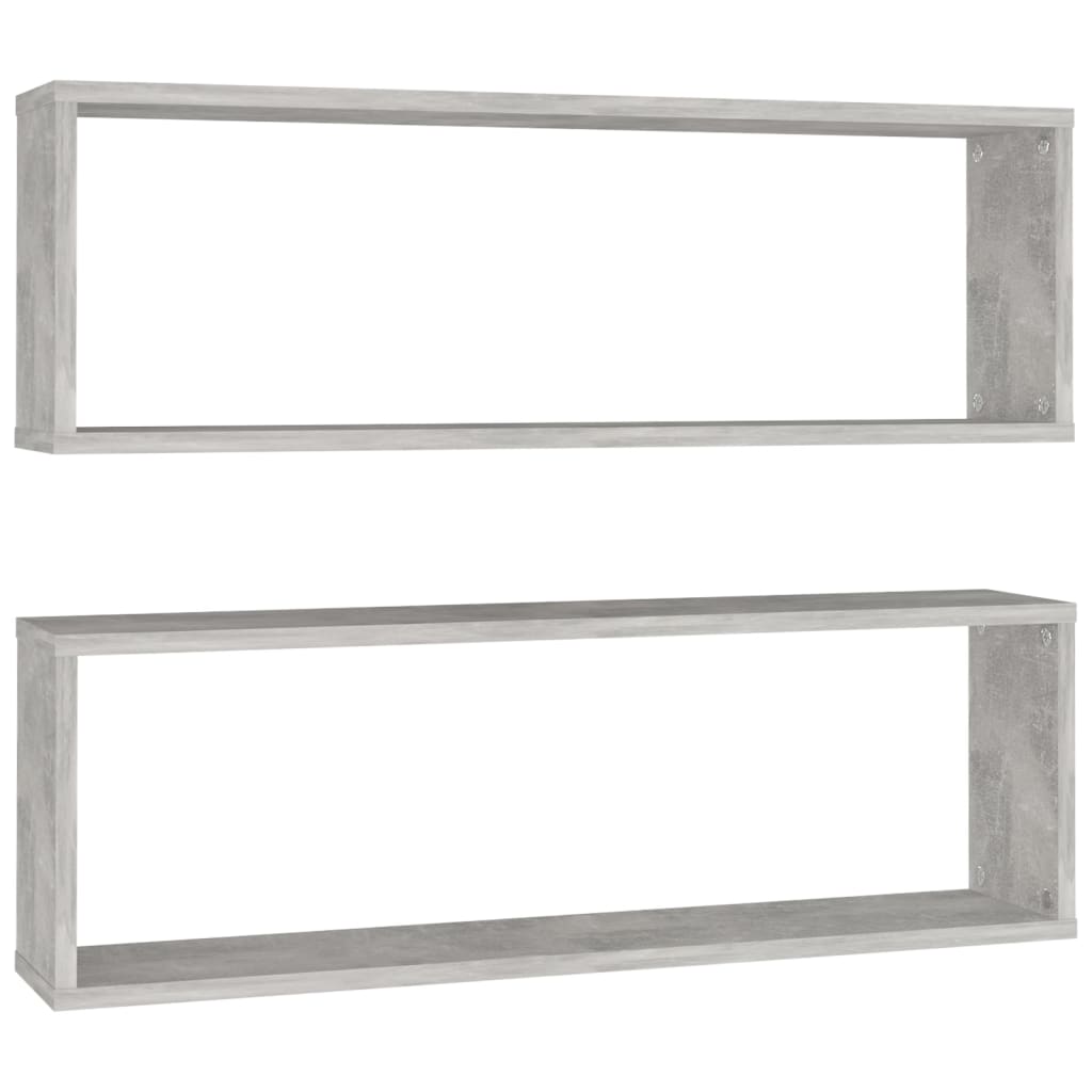 Wandschappen Kubus 80X15X6,5 Cm Spaanplaat Betongrijs 2 80 x 15 x 26.5 cm
