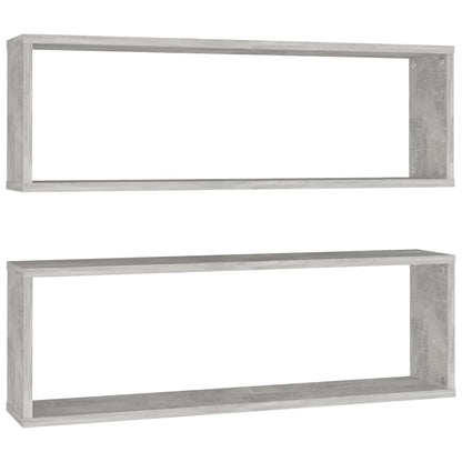 Wandschappen Kubus 80X15X6,5 Cm Spaanplaat Betongrijs 2 80 x 15 x 26.5 cm