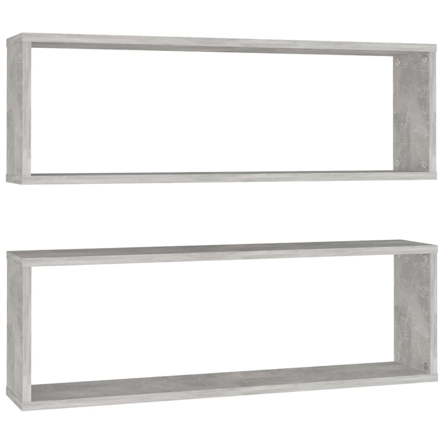 Wandschappen Kubus 80X15X6,5 Cm Spaanplaat Betongrijs 2 80 x 15 x 26.5 cm