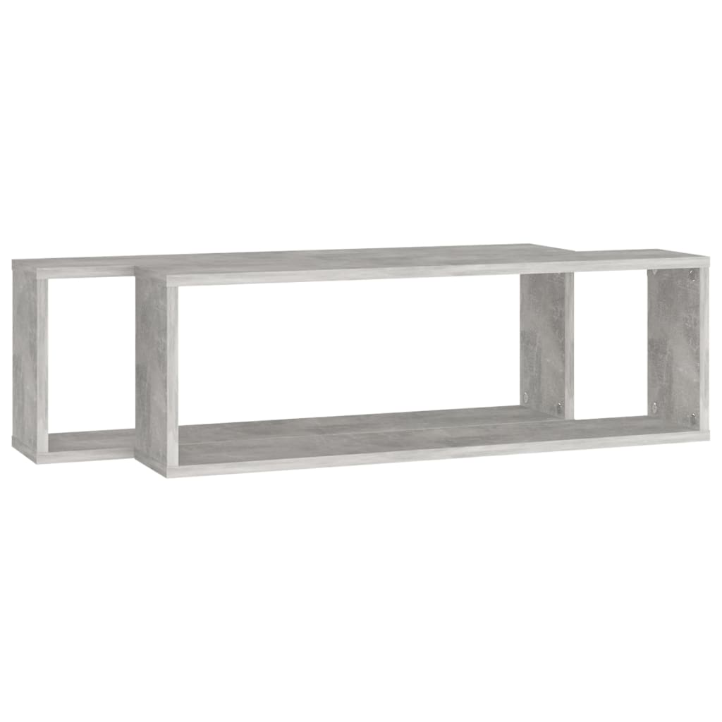 Wandschappen Kubus 80X15X6,5 Cm Spaanplaat Betongrijs 2 80 x 15 x 26.5 cm