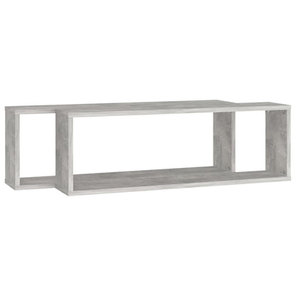 Wandschappen Kubus 80X15X6,5 Cm Spaanplaat Betongrijs 2 80 x 15 x 26.5 cm