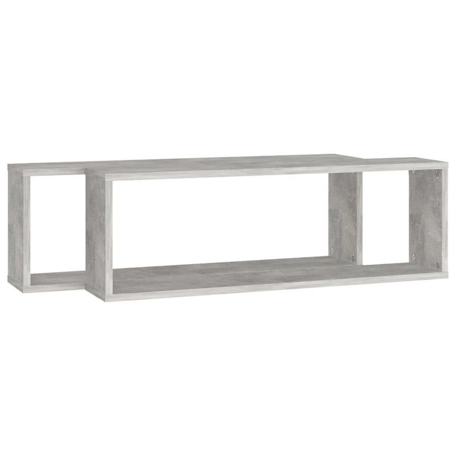 Wandschappen Kubus 80X15X6,5 Cm Spaanplaat Betongrijs 2 80 x 15 x 26.5 cm