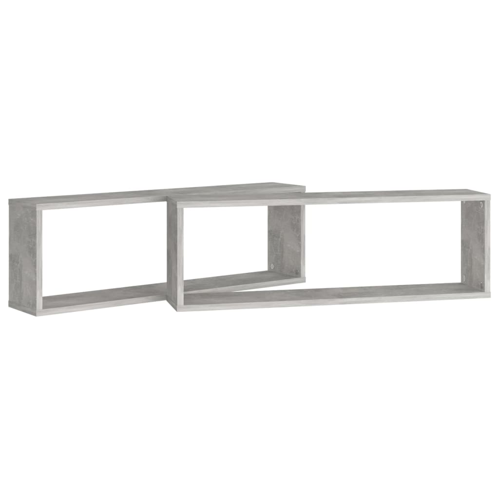 Wandschappen Kubus 80X15X6,5 Cm Spaanplaat Betongrijs 2 80 x 15 x 26.5 cm