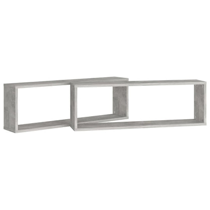 Wandschappen Kubus 80X15X6,5 Cm Spaanplaat Betongrijs 2 80 x 15 x 26.5 cm