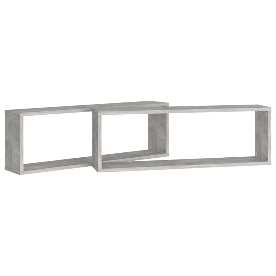 Wandschappen Kubus 80X15X6,5 Cm Spaanplaat Betongrijs 2 80 x 15 x 26.5 cm