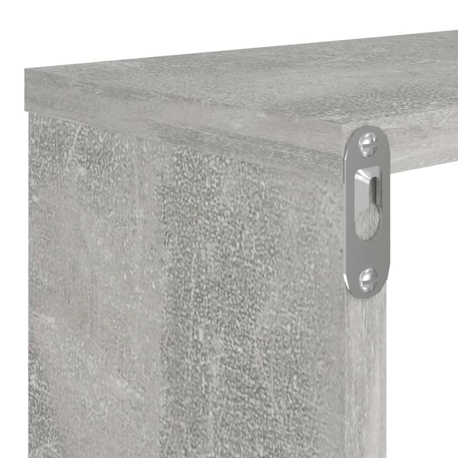Wandschappen Kubus 80X15X6,5 Cm Spaanplaat Betongrijs 2 80 x 15 x 26.5 cm
