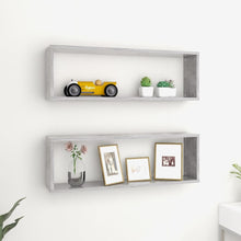 Wandschappen Kubus 80X15X6,5 Cm Spaanplaat Betongrijs 2 80 x 15 x 26.5 cm