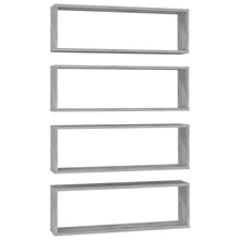 Wandschappen Kubus 80X15X26,5 Cm Spaanplaat Betongrijs 4 80 x 15 x 26.5 cm