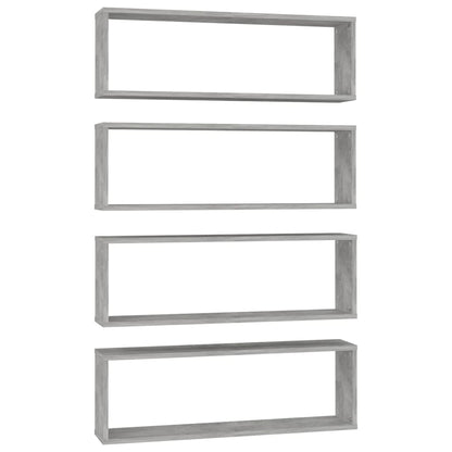 Wandschappen Kubus 80X15X26,5 Cm Spaanplaat Betongrijs 4 80 x 15 x 26.5 cm