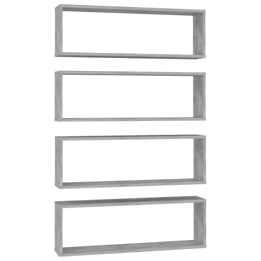 Wandschappen Kubus 80X15X26,5 Cm Spaanplaat Betongrijs 4 80 x 15 x 26.5 cm