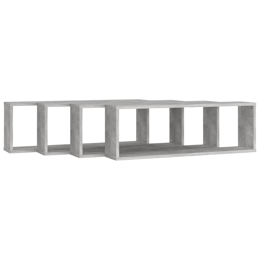 Wandschappen Kubus 80X15X26,5 Cm Spaanplaat Betongrijs 4 80 x 15 x 26.5 cm
