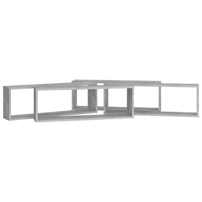 Wandschappen Kubus 80X15X26,5 Cm Spaanplaat Betongrijs 4 80 x 15 x 26.5 cm