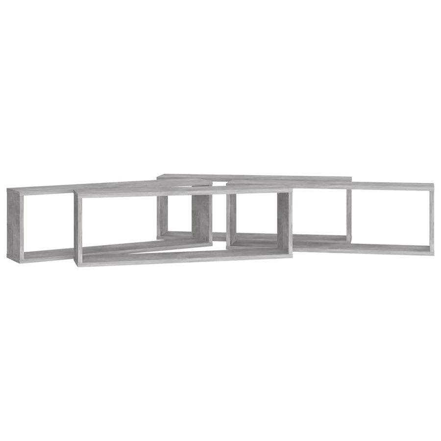 Wandschappen Kubus 80X15X26,5 Cm Spaanplaat Betongrijs 4 80 x 15 x 26.5 cm