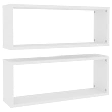 Wandschappen kubus 2 st 60x15x23 cm spaanplaat wit 2 60 x 15 x 23 cm