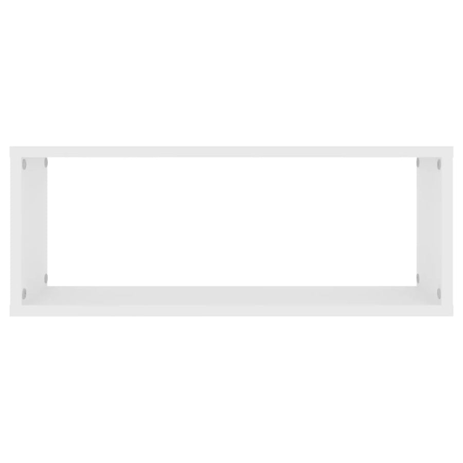 Wandschappen kubus 2 st 60x15x23 cm spaanplaat wit 2 60 x 15 x 23 cm