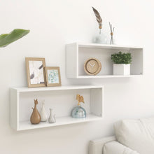 Wandschappen kubus 2 st 60x15x23 cm spaanplaat wit 2 60 x 15 x 23 cm