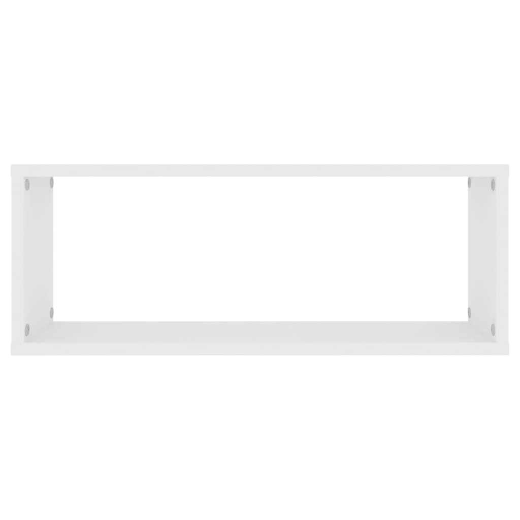 Wandschappen kubus 4 st 60x15x23 cm spaanplaat wit 4 60 x 15 x 23 cm