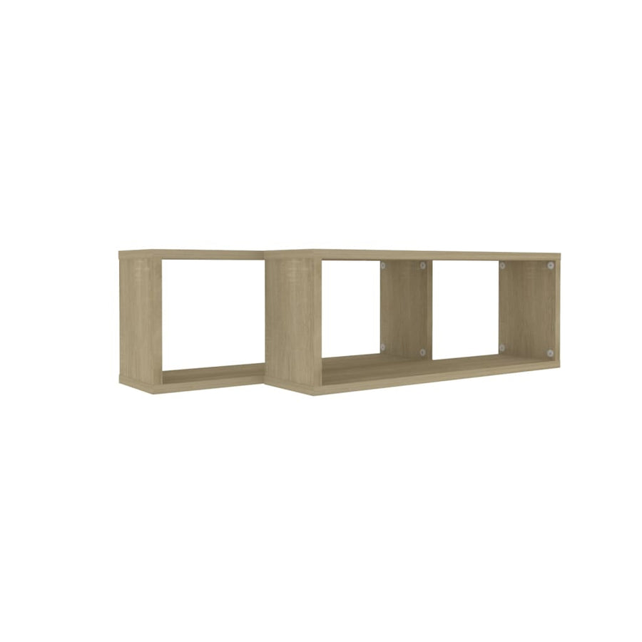 Wandschappen Kubus Spaanplaat Sonoma Eiken 2 60 x 15 x 23 cm